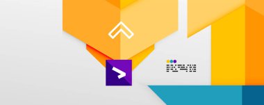 Parlak renk üçgenleri ve geometrik şekiller vektör soyut arkaplan