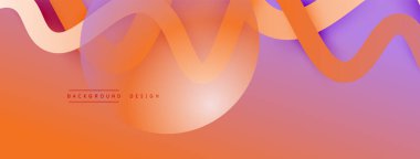 Gölge efektli dalga çizgisi olan soyut gradyan arkaplan. Geometrik bileşim. 3B gölge efektleri ve sıvı eğimleri