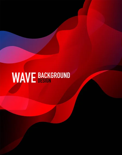 Vertical fluid gradient wave abstract background. Bright color waves in the dark. Vector Illustration For Wallpaper, Banner, Background, Landing Page — Stock Vector