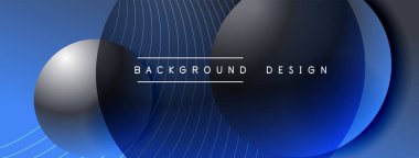 Gölgeli gradyan daireler. Vektör tekno soyut arka plan. Modern üstüste bindirme formları duvar kağıdı arkaplanı, tasarım şablonu