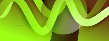 Gölge efektli dalga çizgisi olan soyut gradyan arkaplan. Geometrik bileşim. 3B gölge efektleri ve sıvı eğimleri