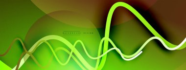 Gölge efektli dalga çizgisi olan soyut gradyan arkaplan. Geometrik bileşim. 3B gölge efektleri ve sıvı eğimleri