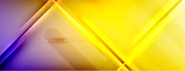 Soyut arkaplan - çizgiler ışık ve gölgelerle oluşturuldu. Teknoloji ya da iş dijital şablonu. Dinamik arkaplan ile basit akışkan renk gradyanı