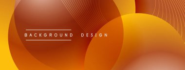 Gölgeli gradyan daireler. Vektör tekno soyut arka plan. Modern üstüste bindirme formları duvar kağıdı arkaplanı, tasarım şablonu