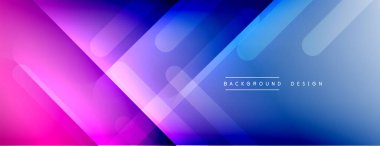 Dinamik çizgiler soyut arkaplan. Üç boyutlu gölge efektleri ve sıvı eğimleri. Modern çakışma biçimleri