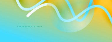 Gölge efektli dalga çizgisi olan soyut gradyan arkaplan. Geometrik bileşim. 3B gölge efektleri ve sıvı eğimleri