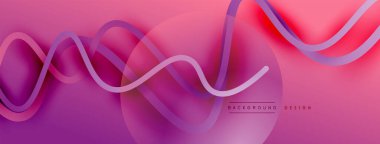 Gölge efektli dalga çizgisi olan soyut gradyan arkaplan. Geometrik bileşim. 3B gölge efektleri ve sıvı eğimleri