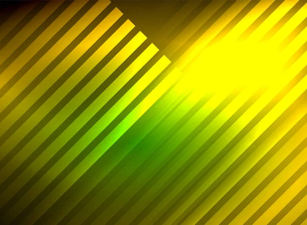 Яскравий неоновий колір техно абстрактний фон, блискучі неонові лінії на темному фоні — стоковий вектор