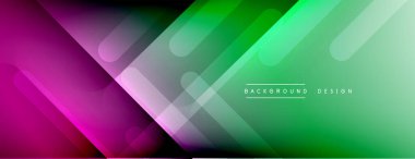 Dinamik çizgiler soyut arkaplan. Üç boyutlu gölge efektleri ve sıvı eğimleri. Modern çakışma biçimleri