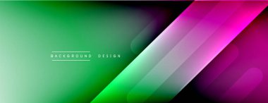 Dinamik çizgiler soyut arkaplan. Üç boyutlu gölge efektleri ve sıvı eğimleri. Modern çakışma biçimleri