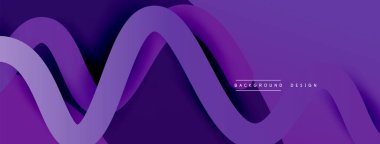 Gölge efektli dalga çizgisi olan soyut gradyan arkaplan. Geometrik bileşim. 3B gölge efektleri ve sıvı eğimleri