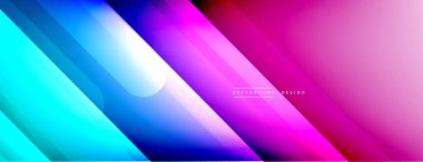 Dinamik çizgiler soyut arkaplan. Üç boyutlu gölge efektleri ve sıvı eğimleri. Modern çakışma biçimleri