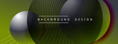 Gölgeli gradyan daireler. Vektör tekno soyut arka plan. Modern üstüste bindirme formları duvar kağıdı arkaplanı, tasarım şablonu