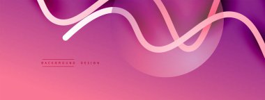 Gölge efektli dalga çizgisi olan soyut gradyan arkaplan. Geometrik bileşim. 3B gölge efektleri ve sıvı eğimleri