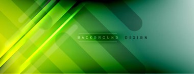 Soyut arkaplan - çizgiler ışık ve gölgelerle oluşturuldu. Teknoloji ya da iş dijital şablonu. Dinamik arkaplan ile basit akışkan renk gradyanı