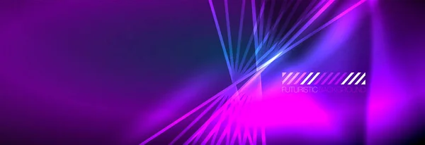 Neon dynamische stralen vector abstract behang achtergrond. Achtergronden van behang, ontwerpsjablonen voor zakelijke of technologische presentaties, internetposters of omslagen van webbrochures — Stockvector