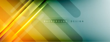 Soyut arkaplan - çizgiler ışık ve gölgelerle oluşturuldu. Teknoloji ya da iş dijital şablonu. Dinamik arkaplan ile basit akışkan renk gradyanı