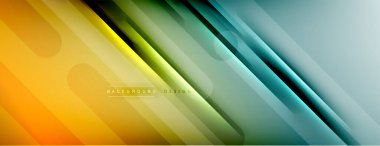 Soyut arkaplan - çizgiler ışık ve gölgelerle oluşturuldu. Teknoloji ya da iş dijital şablonu. Dinamik arkaplan ile basit akışkan renk gradyanı