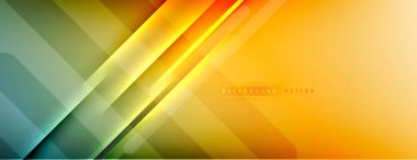 Soyut arkaplan - çizgiler ışık ve gölgelerle oluşturuldu. Teknoloji ya da iş dijital şablonu. Dinamik arkaplan ile basit akışkan renk gradyanı