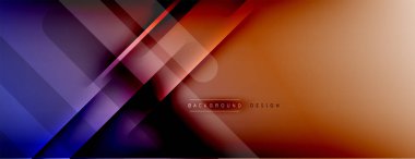 Soyut arkaplan - çizgiler ışık ve gölgelerle oluşturuldu. Teknoloji ya da iş dijital şablonu. Dinamik arkaplan ile basit akışkan renk gradyanı