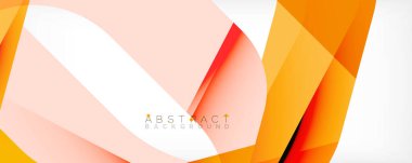 Geometrik soyut arkaplan - beyaz üzerine çok renkli soyut şekiller. Duvar Kağıdı, Sancak, Arkaplan, İniş Sayfası için Vektör İllüstrasyonu