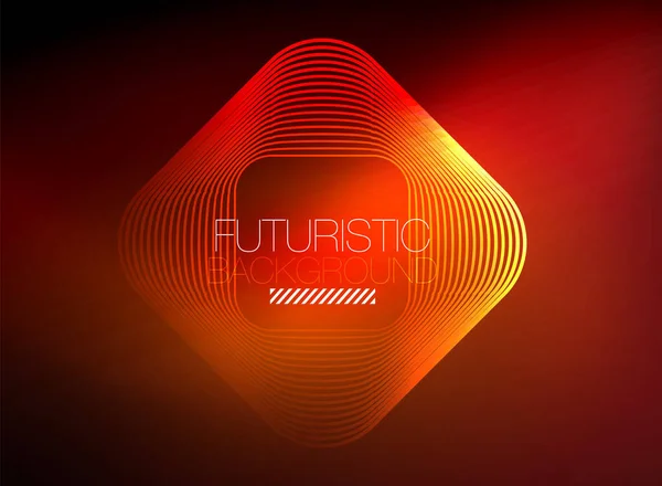 Neon color square shape lines abstract background. Shiny magic energy and motion concept, vector abstract wallpaper background — Stock Vector