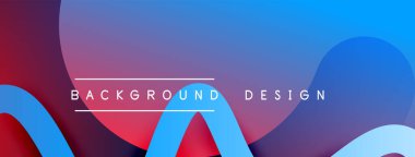 Gölge efektli dalga çizgisi olan soyut gradyan arkaplan. Geometrik bileşim. 3B gölge efektleri ve sıvı eğimleri