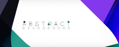 Asgari soyut arkaplan - beyaz üzerine gölge çizgileri ile örtüşen renk şekilleri. Duvar Kağıdı, Sancak, Arkaplan, İniş Sayfası için Vektör İllüstrasyonu