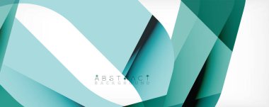 Geometrik soyut arkaplan - beyaz üzerine çok renkli soyut şekiller. Duvar Kağıdı, Sancak, Arkaplan, İniş Sayfası için Vektör İllüstrasyonu