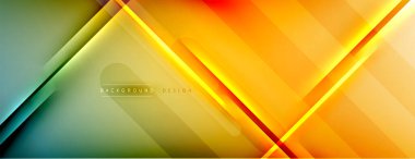 Soyut arkaplan - çizgiler ışık ve gölgelerle oluşturuldu. Teknoloji ya da iş dijital şablonu. Dinamik arkaplan ile basit akışkan renk gradyanı