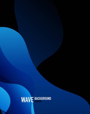 Dikey akışkan eğimli dalga soyut arkaplanı. Karanlıkta parlak renk dalgaları. Duvar Kağıdı, Sancak, Arkaplan, İniş Sayfası için Vektör İllüstrasyonu