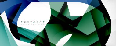 Geometrik soyut arkaplan - beyaz üzerine çok renkli soyut şekiller. Duvar Kağıdı, Sancak, Arkaplan, İniş Sayfası için Vektör İllüstrasyonu