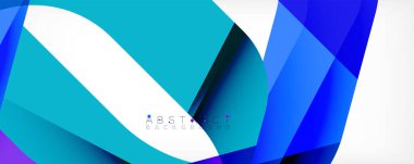 Geometrik soyut arkaplan - beyaz üzerine çok renkli soyut şekiller. Duvar Kağıdı, Sancak, Arkaplan, İniş Sayfası için Vektör İllüstrasyonu