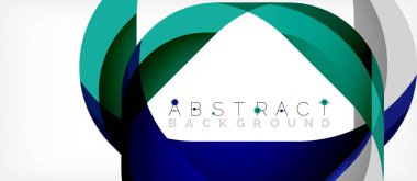 Üst üste binen dalgalarla soyut kare şekil, minimum geometrik arkaplan. Duvar Kağıdı, Sancak, Arkaplan, İniş Sayfası için Vektör İllüstrasyonu