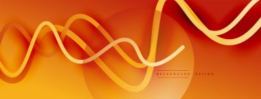 Gölge efektli dalga çizgisi olan soyut gradyan arkaplan. Geometrik bileşim. 3B gölge efektleri ve sıvı eğimleri