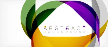 Üst üste binen dalgalarla soyut kare şekil, minimum geometrik arkaplan. Duvar Kağıdı, Sancak, Arkaplan, İniş Sayfası için Vektör İllüstrasyonu