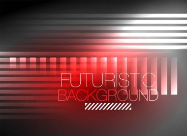 Parlak neon rengi tekno soyut arkaplan, koyu arkaplanda parlak neon çizgiler