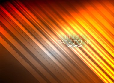 Parlak neon rengi tekno soyut arkaplan, koyu arkaplanda parlak neon çizgiler