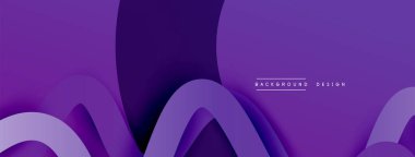 Gölge efektli dalga çizgisi olan soyut gradyan arkaplan. Geometrik bileşim. 3B gölge efektleri ve sıvı eğimleri