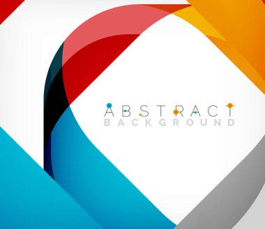 Üst üste binen dalgalarla soyut kare şekil, minimum geometrik arkaplan. Duvar Kağıdı, Sancak, Arkaplan, İniş Sayfası için Vektör İllüstrasyonu