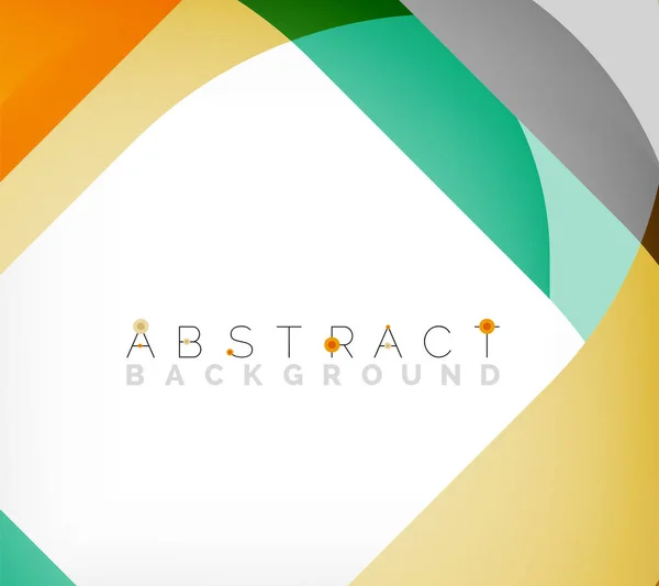 Abstract vierkante vorm met overlappende golven, minimale geometrische achtergrond. Vector Illustratie voor Behang, Banner, Achtergrond, Landingspagina — Stockvector