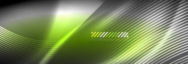 Neon dinamik ışınlar vektör soyut duvar kağıdı arka planı. Duvar kağıdı arkaplanı, iş ve teknoloji sunumları için tasarım şablonları, İnternet posterleri veya web broşürü kapakları