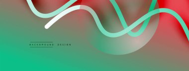 Gölge efektli dalga çizgisi olan soyut gradyan arkaplan. Geometrik bileşim. 3B gölge efektleri ve sıvı eğimleri