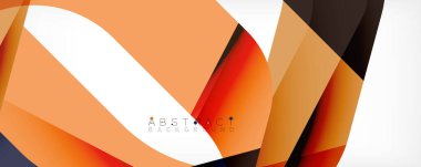 Geometrik soyut arkaplan - beyaz üzerine çok renkli soyut şekiller. Duvar Kağıdı, Sancak, Arkaplan, İniş Sayfası için Vektör İllüstrasyonu