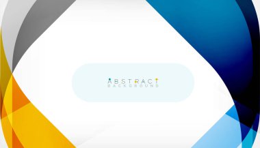 Üst üste binen dalgalarla soyut kare şekil, minimum geometrik arkaplan. Duvar Kağıdı, Sancak, Arkaplan, İniş Sayfası için Vektör İllüstrasyonu