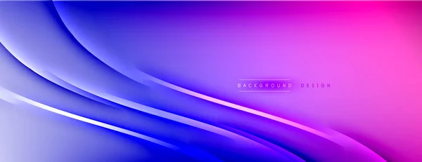 Abstract background - lines composition created with lights and shadows. Technology or business digital template. Trendy simple fluid color gradient abstract background with dynamic — Stock Vector