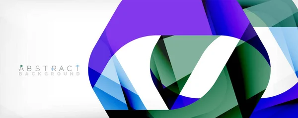 Fondo abstracto geométrico - formas abstractas multicolores en blanco. Ilustración vectorial para fondo de pantalla, Banner, Fondo, Página de aterrizaje — Archivo Imágenes Vectoriales