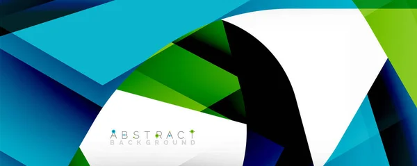 Geometrische abstracte achtergrond - veelkleurige abstracte vormen op wit. Vector Illustratie voor Behang, Banner, Achtergrond, Landingspagina — Stockvector