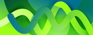 Gölge efektli dalga çizgisi olan soyut gradyan arkaplan. Geometrik bileşim. 3B gölge efektleri ve sıvı eğimleri