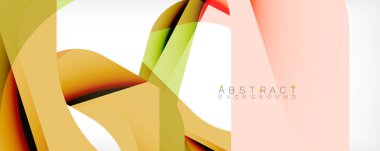 Geometrik soyut arkaplan - beyaz üzerine çok renkli soyut şekiller. Duvar Kağıdı, Sancak, Arkaplan, İniş Sayfası için Vektör İllüstrasyonu